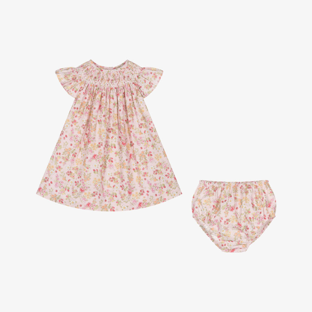 Mayoral Newborn-Girls' Pink Floral Elegance Dress | Childrensalon Outlet