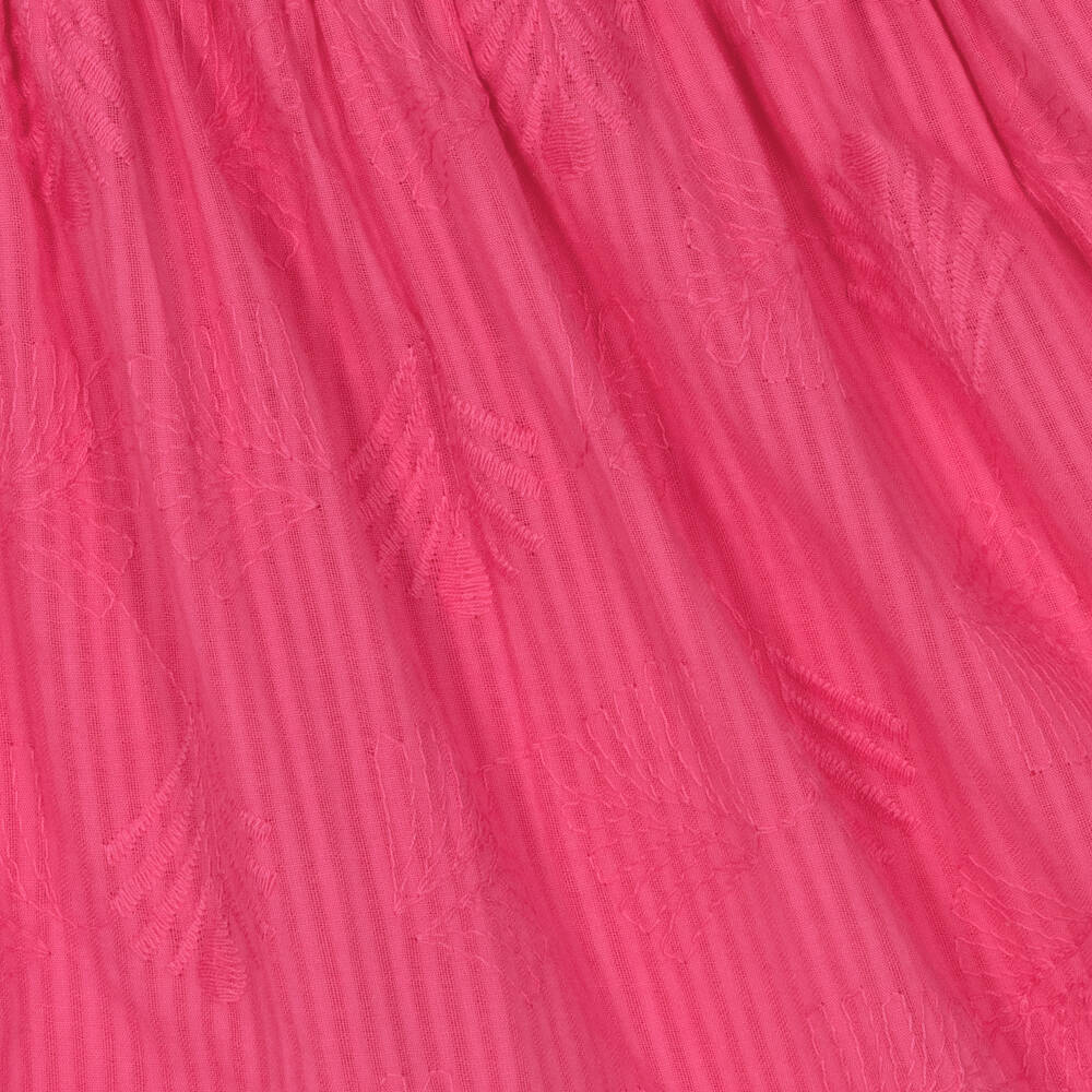 Mayoral-Girls Pink Floral Embroidered Dress | Childrensalon Outlet