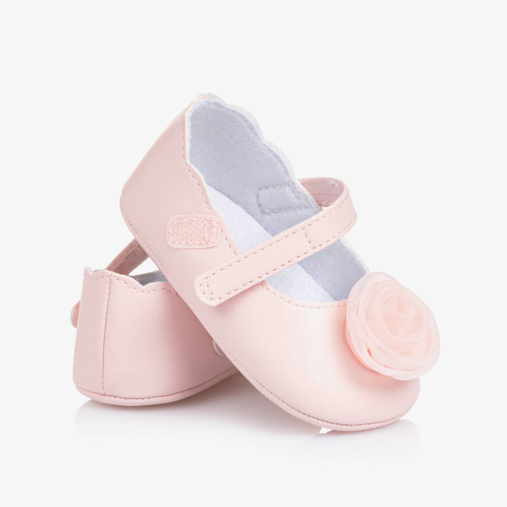 Mayoral Newborn-Girls Pink Floral First Shoes | Childrensalon Outlet