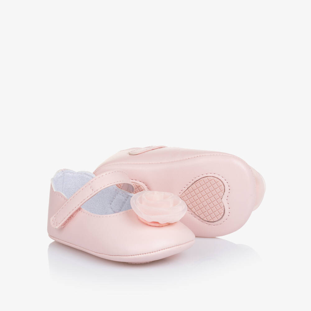 Mayoral Newborn-Girls Pink Floral First Shoes | Childrensalon Outlet