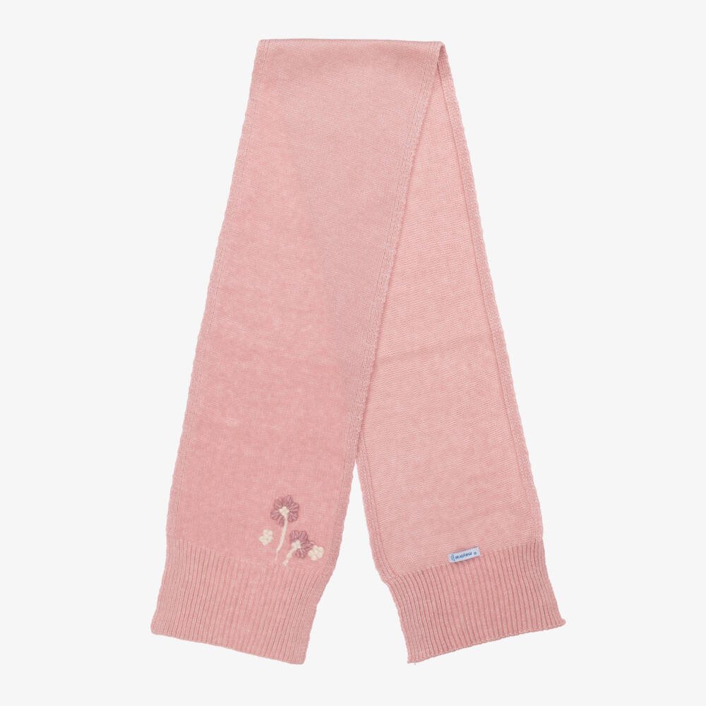 Mayoral-Girls Pink Floral Knit Accessory Set | Childrensalon Outlet