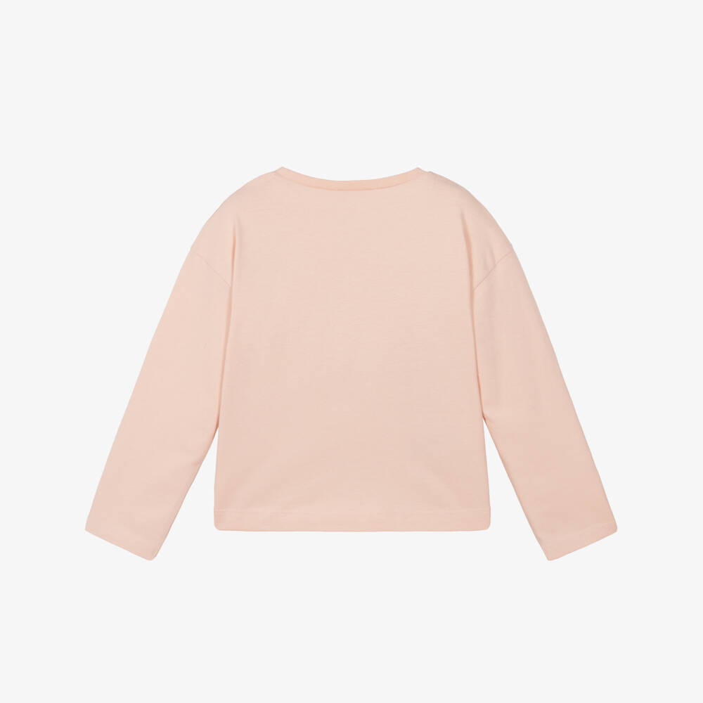 Mayoral-Girls Pink Floral Long-Sleeve Top | Childrensalon Outlet