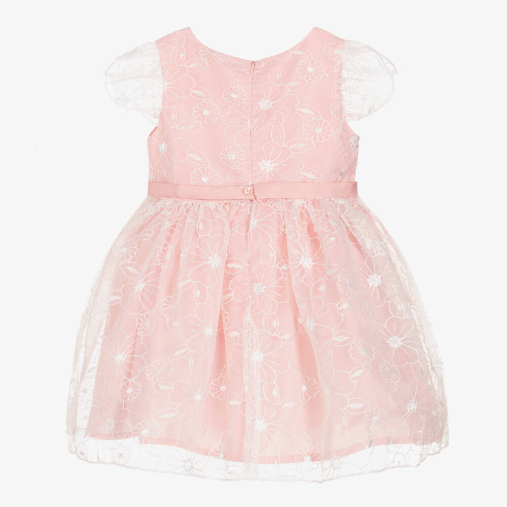 Mayoral-Платье из органзы с цветочным узором для девочек розовое | Childrensalon Outlet
