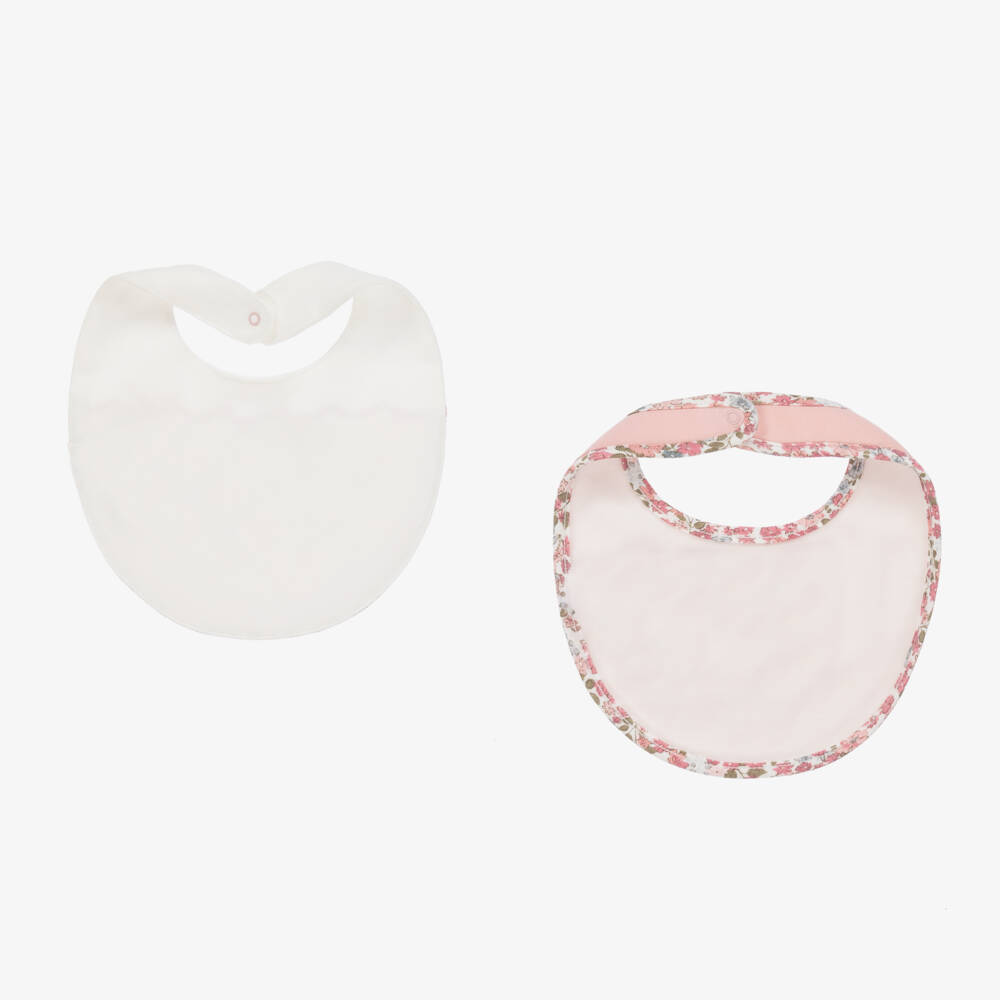 Mayoral Newborn-Girls' Pink Floral Sheep Bib Duo | Childrensalon Outlet