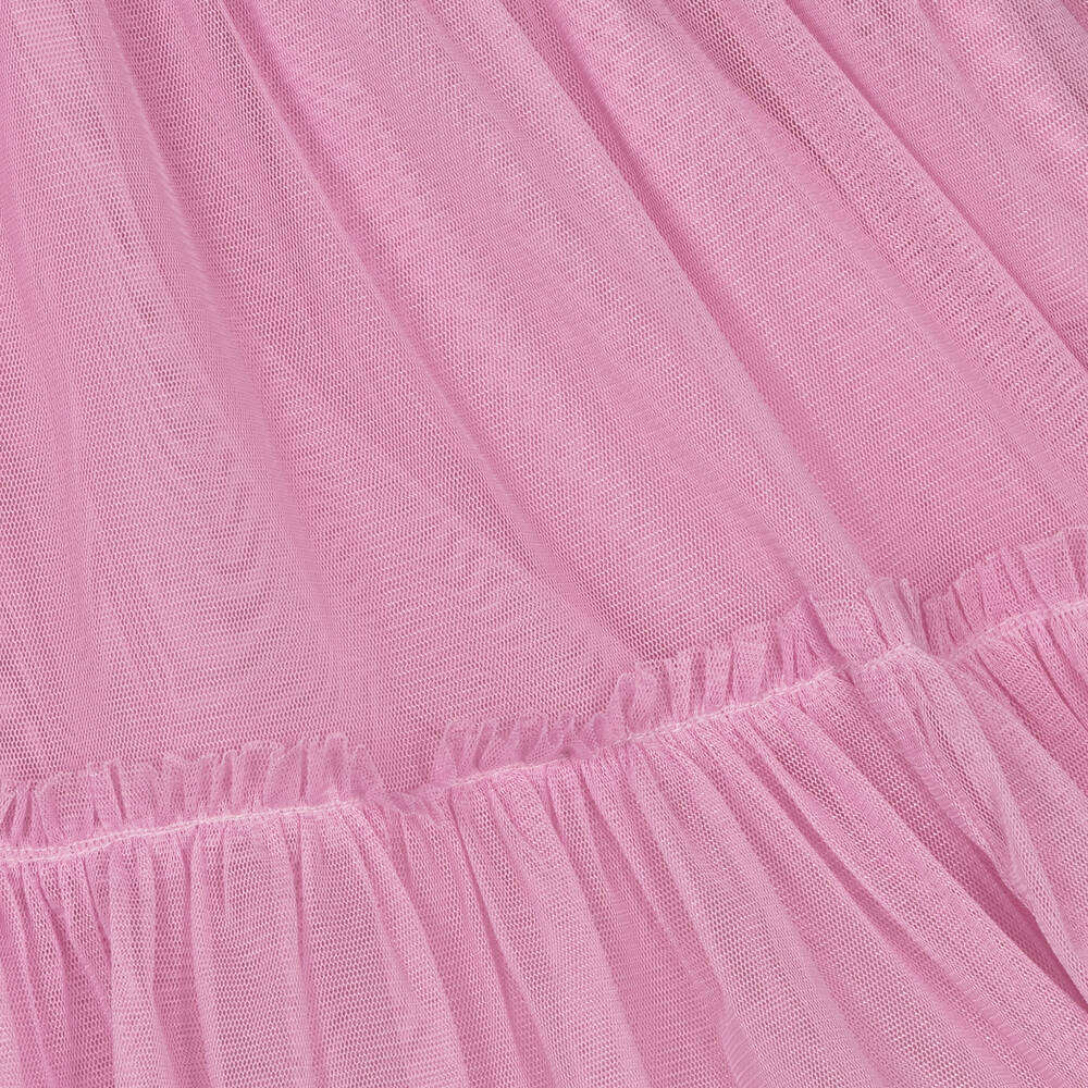 Mayoral-Girls Pink Floral Tulle Dress | Childrensalon Outlet
