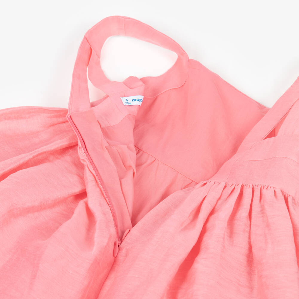 Mayoral-Girls Pink Flower Accent Dress | Childrensalon Outlet