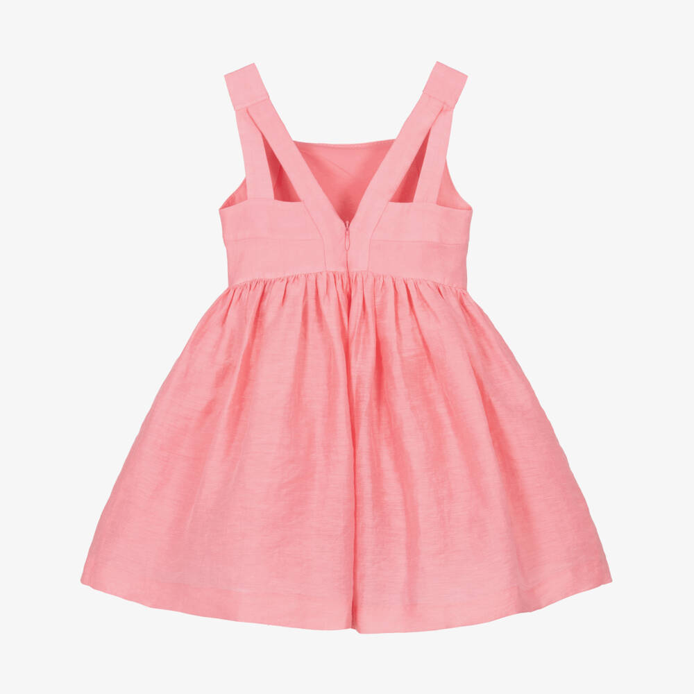 Mayoral-Girls Pink Flower Accent Dress | Childrensalon Outlet