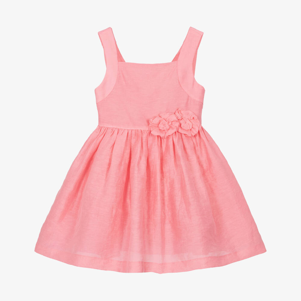 Mayoral-Girls Pink Flower Accent Dress | Childrensalon Outlet