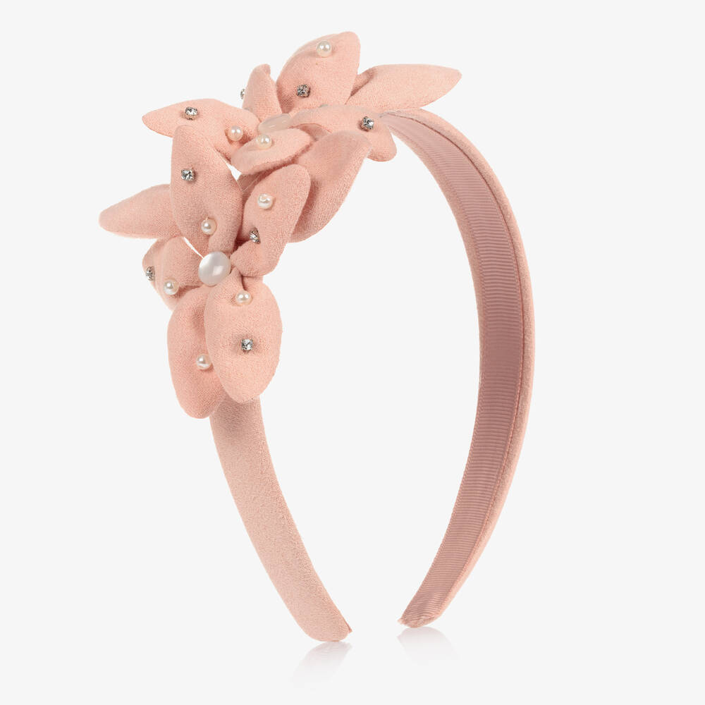 Mayoral - Girls Pink Flower Hairband | Childrensalon