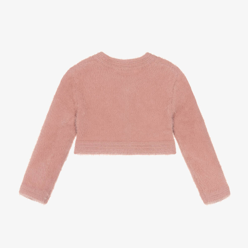 Mayoral-Girls Pink Fuzzy Knit Bolero | Childrensalon Outlet