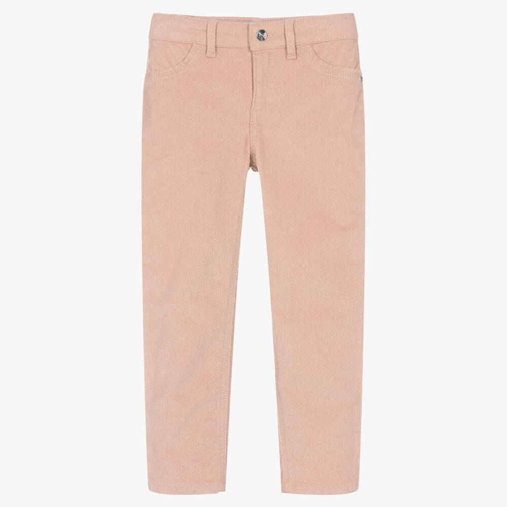 Mayoral - Розовые вельветовые брюки с блестками | Childrensalon