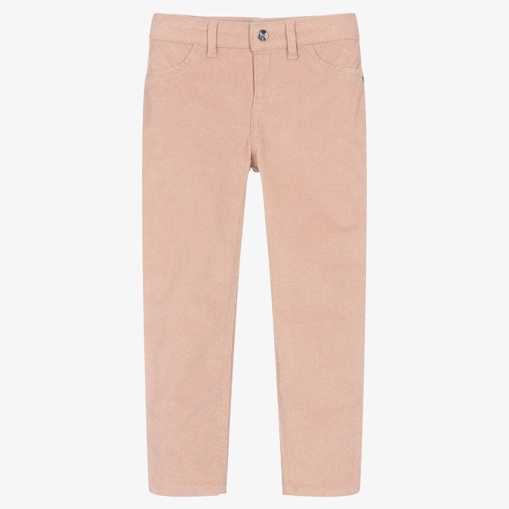 Mayoral-Розовые вельветовые брюки с блестками | Childrensalon Outlet