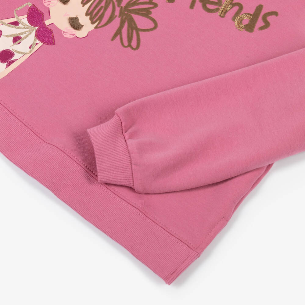 Mayoral-Girls Pink Glitter Leggings Outfit | Childrensalon Outlet