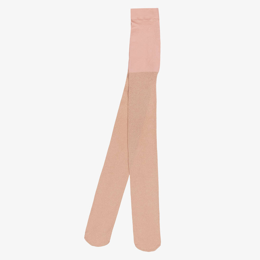 Mayoral Girls Pink Gold Glitter Tights