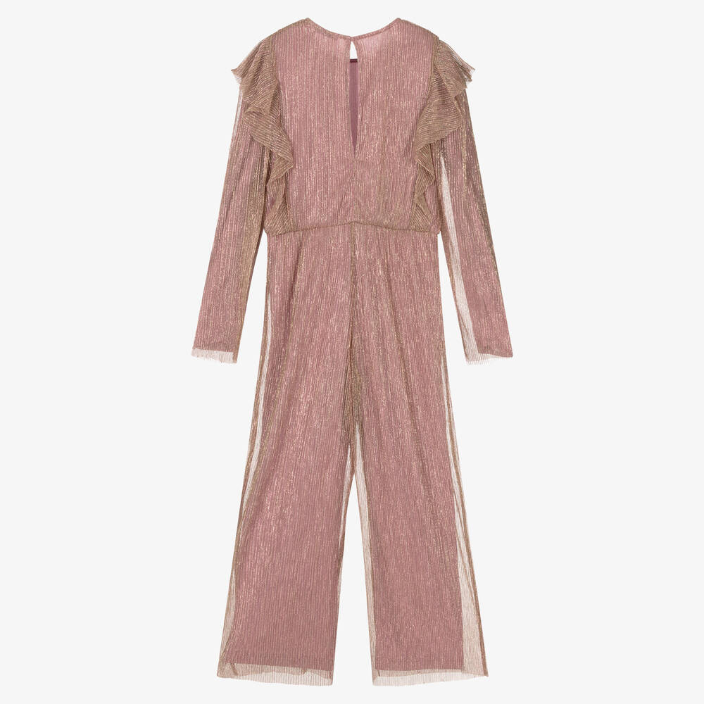 Girls gold jumpsuit best sale