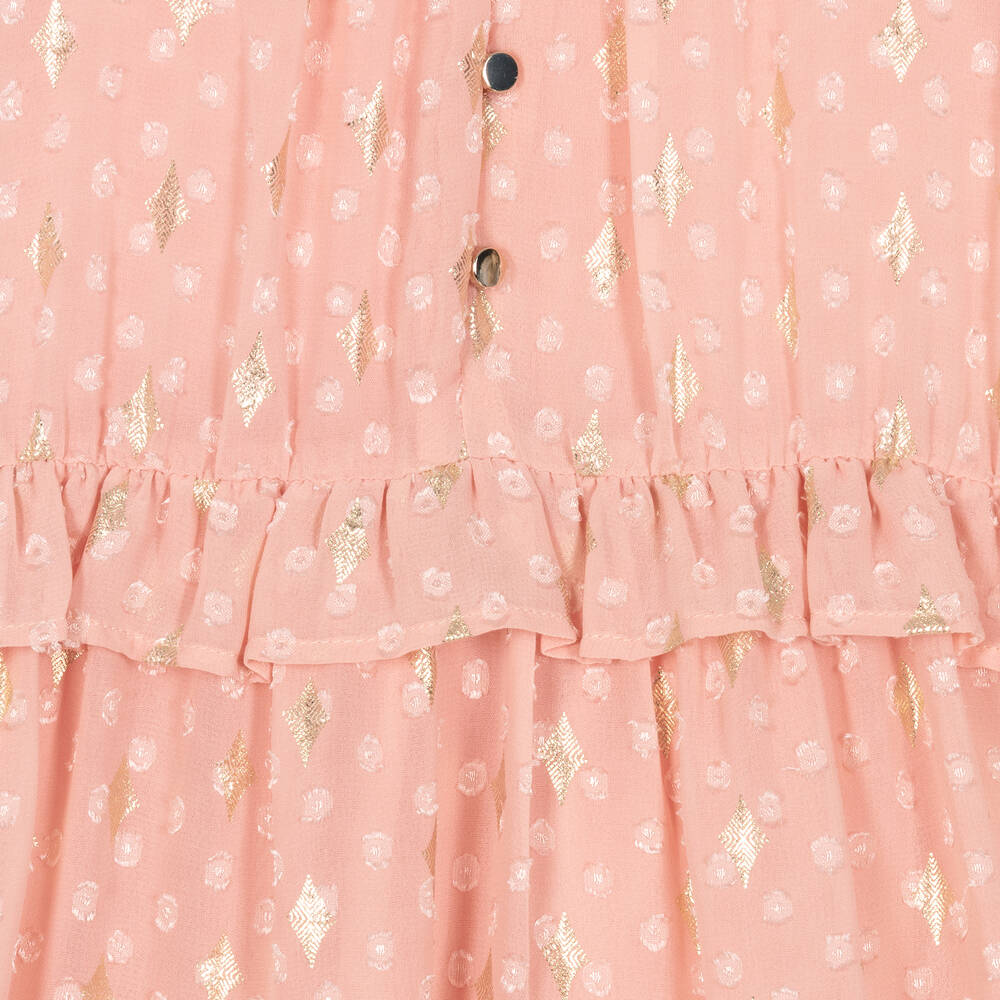 Pink dress with gold stars discount