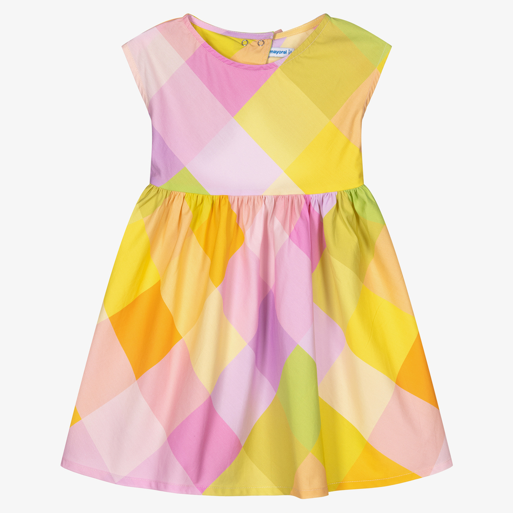 Mayoral-Girls Pink & Green Dress | Childrensalon Outlet