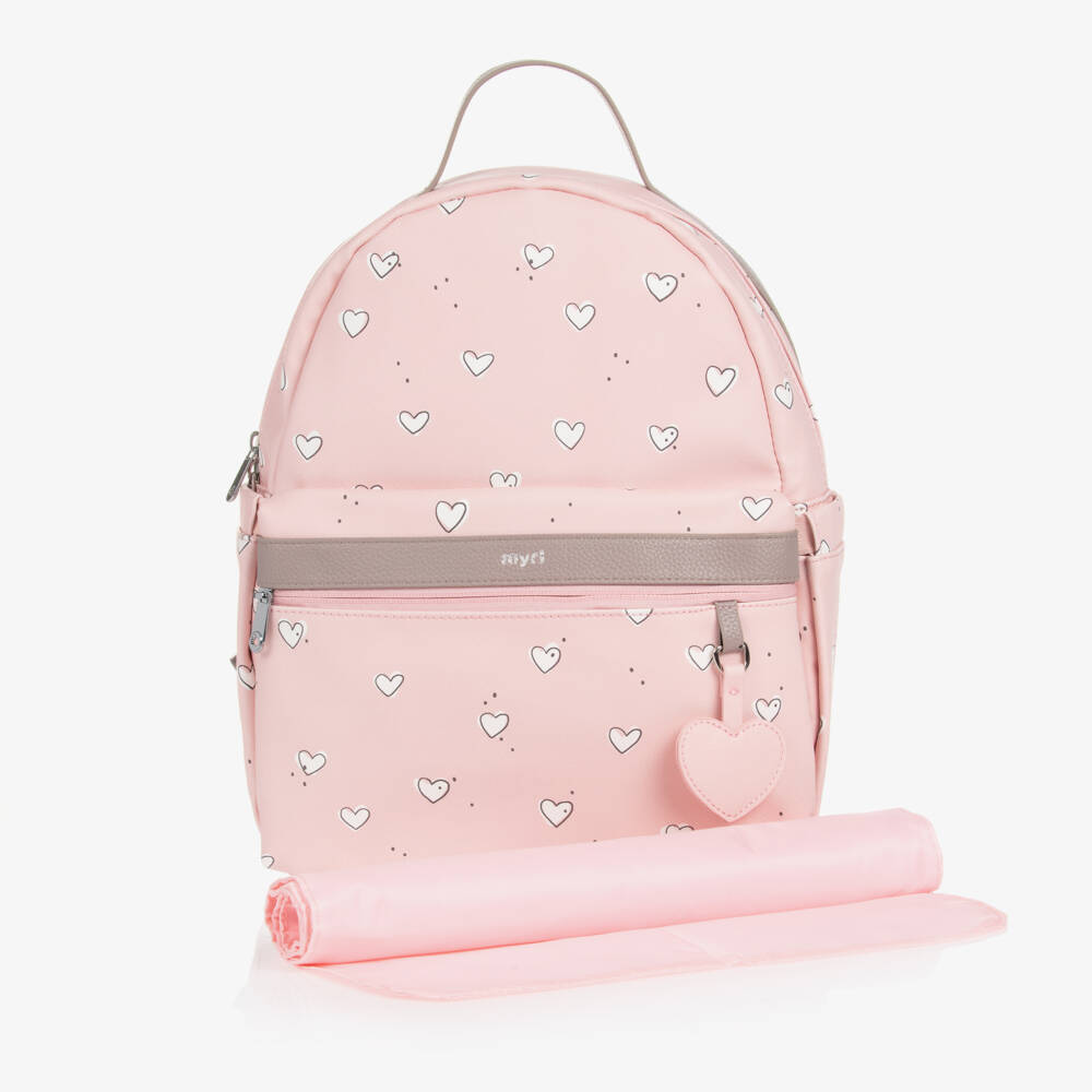 Mayoral-Girls Pink Heart Changing Backpack | Childrensalon Outlet