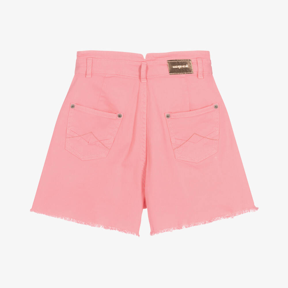 Pink high waisted denim shorts sales