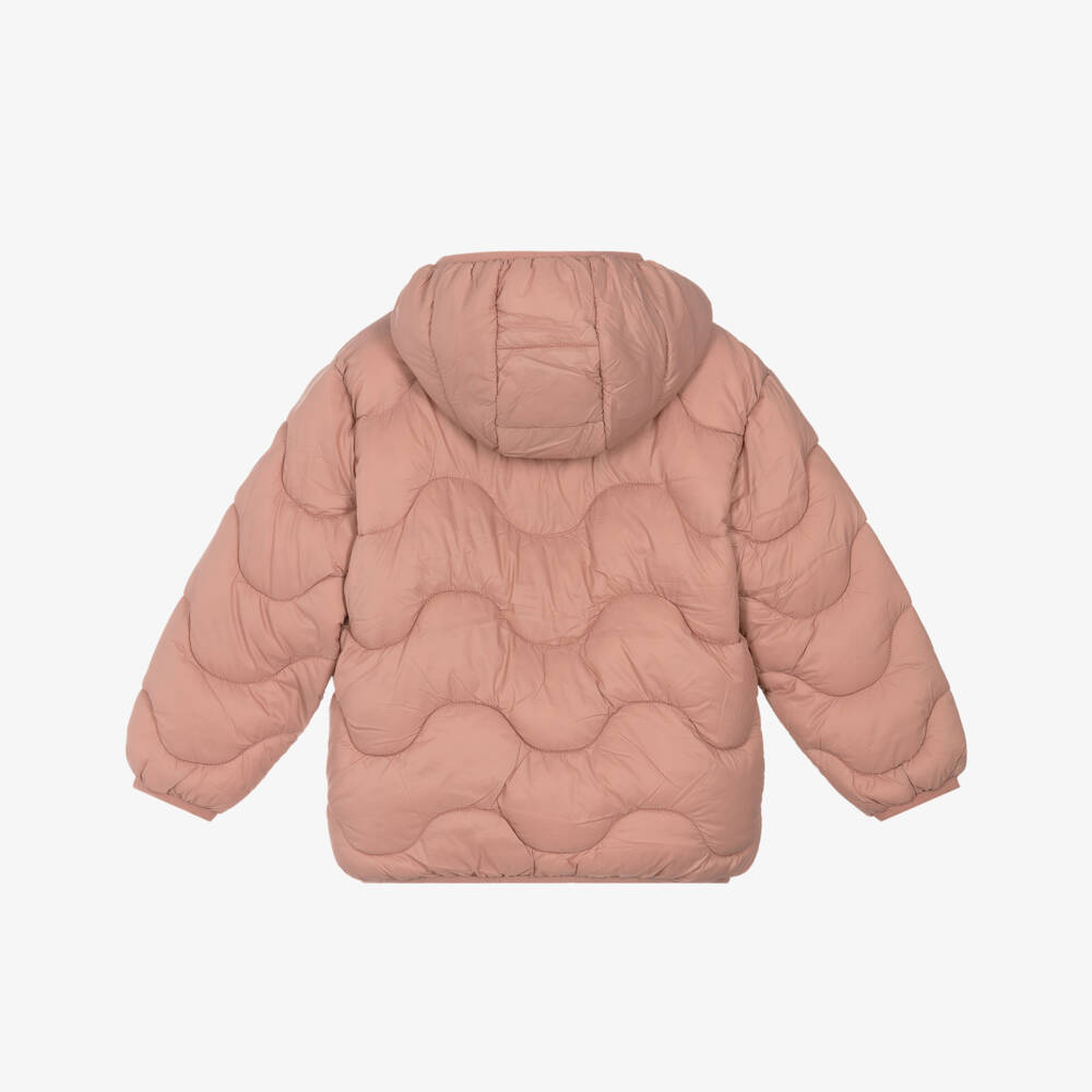 Mayoral-Girls Pink Hooded Puffer Jacket | Childrensalon Outlet