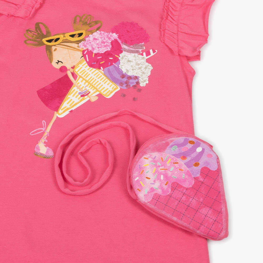 Mayoral-Girls Pink Ice Cream Dress Ensemble | Childrensalon Outlet