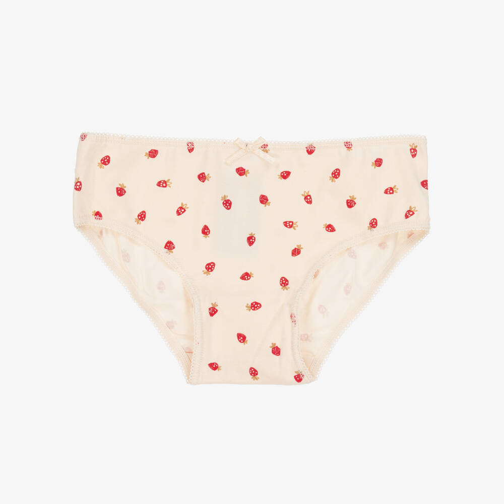Mayoral-Girls Pink & Ivory Cotton Briefs | Childrensalon Outlet