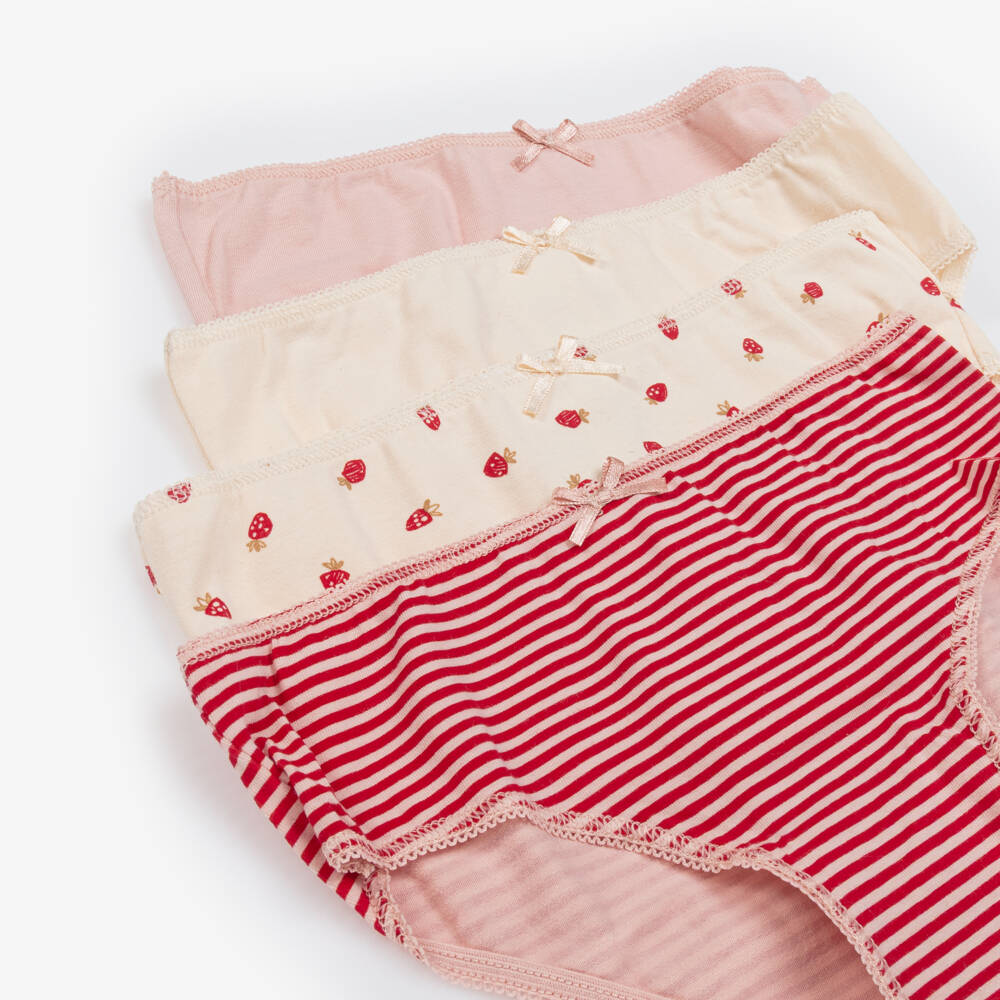 Mayoral-Girls Pink & Ivory Cotton Briefs | Childrensalon Outlet