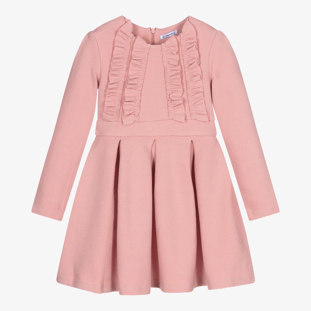 Mayoral-Girls Pink Jersey Dress | Childrensalon Outlet