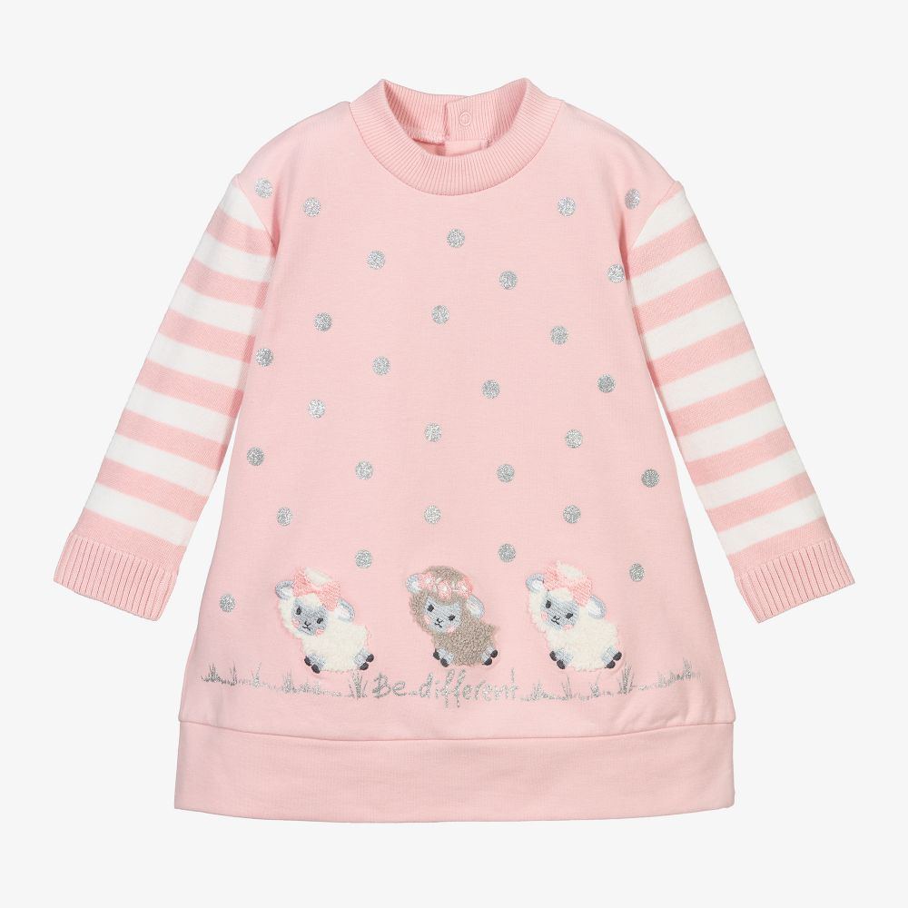 Mayoral-Girls Pink Jersey Dress | Childrensalon Outlet