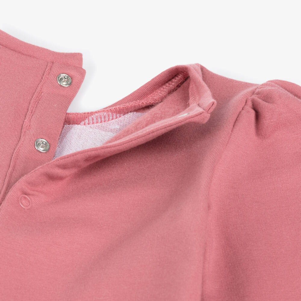 Mayoral-فستان قطن جيرسي لون زهري | Childrensalon Outlet