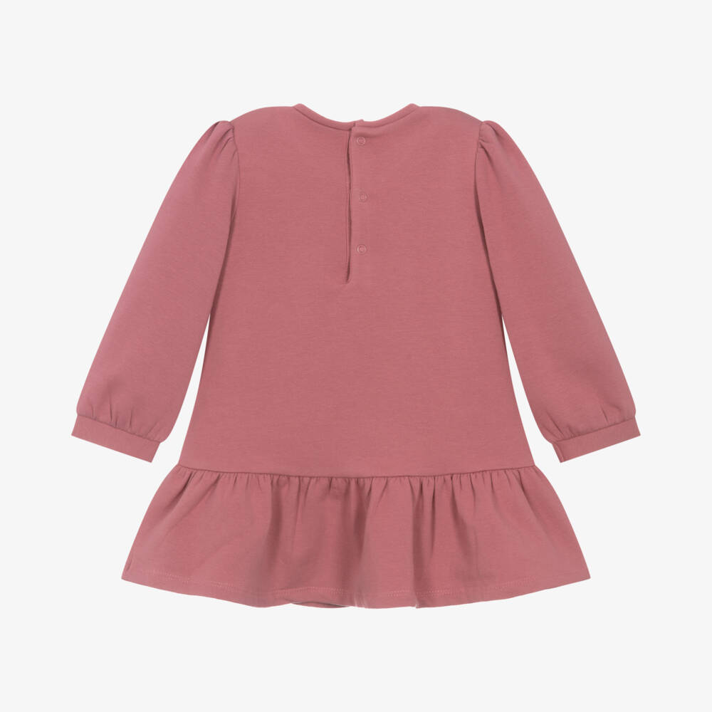 Mayoral-فستان قطن جيرسي لون زهري | Childrensalon Outlet