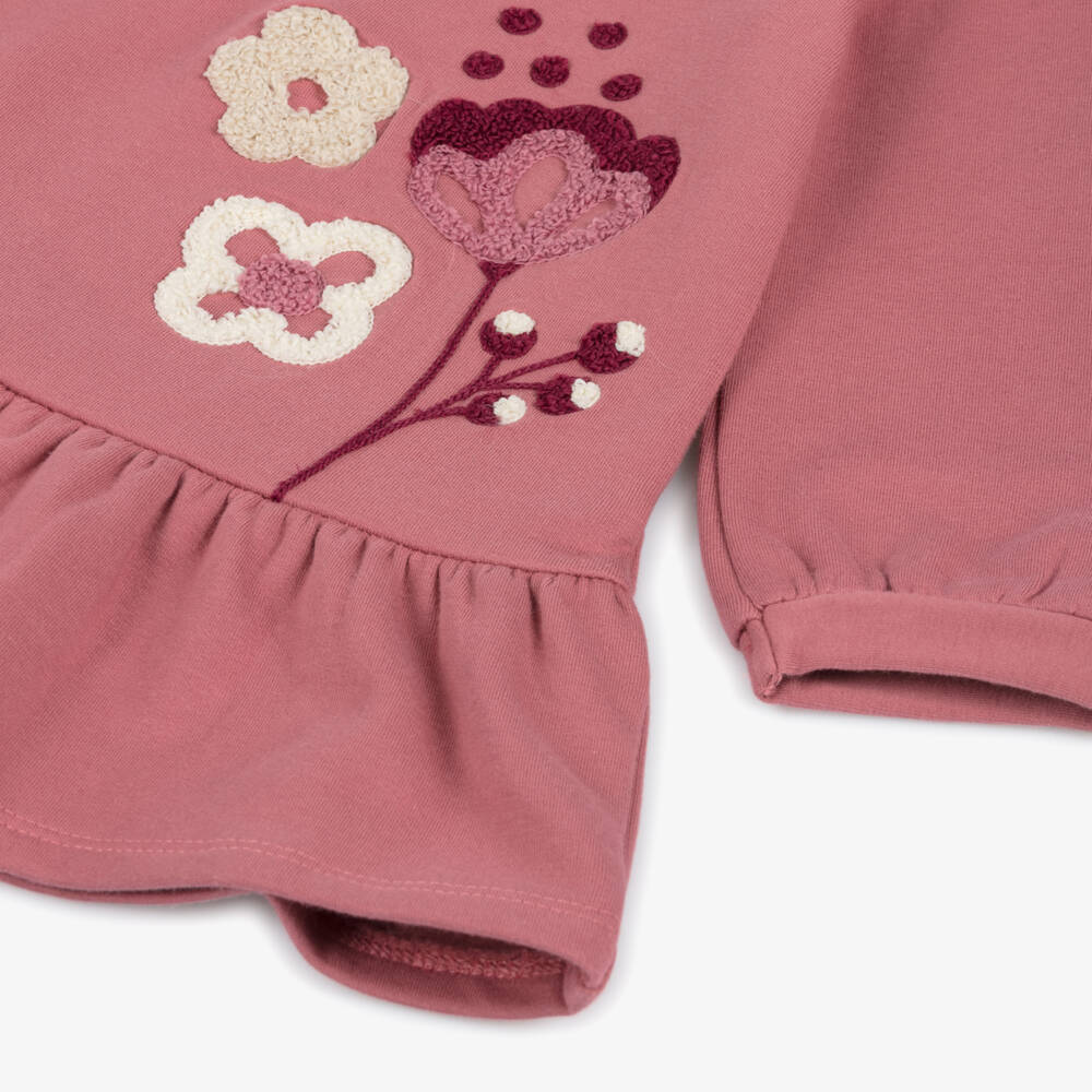 Mayoral-فستان قطن جيرسي لون زهري | Childrensalon Outlet