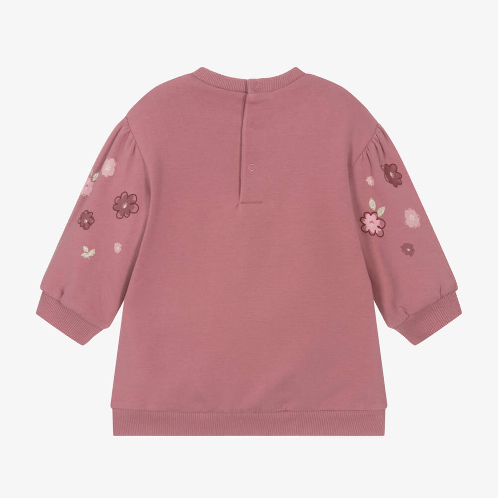 Mayoral-Розовое хлопковое платье- свитшот для девочек | Childrensalon Outlet