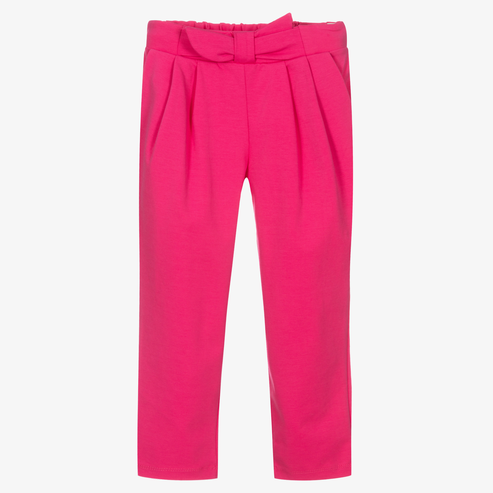 Mayoral - Girls Pink Jersey Trousers | Childrensalon