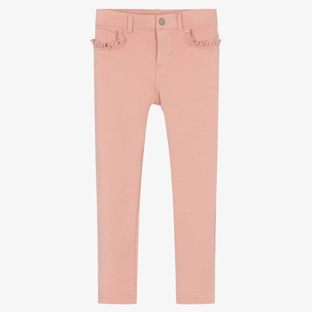 Mayoral - Girls Pink Jersey Trousers | Childrensalon