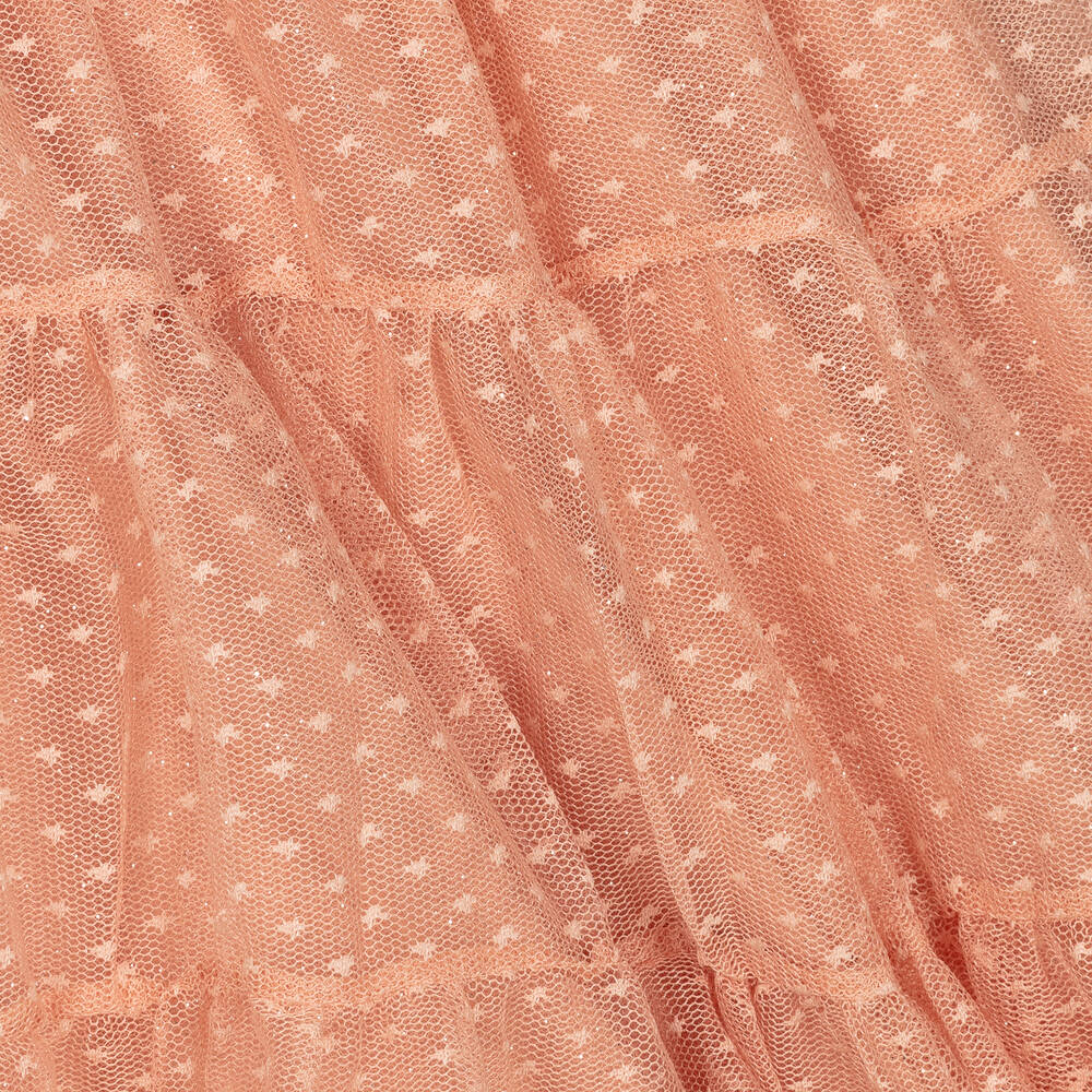 مايورال-فستان مزيج أكريليك محبوك وتول لون زهري | Childrensalon Outlet