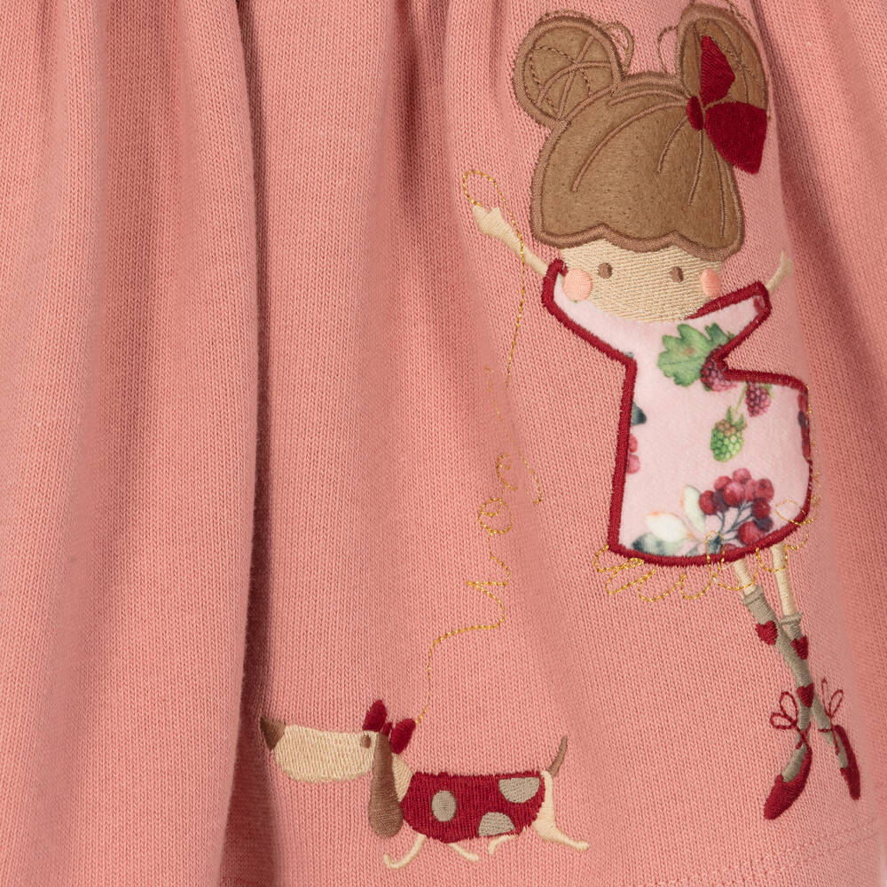 Mayoral-Розовое трикотажное платье для девочек | Childrensalon Outlet