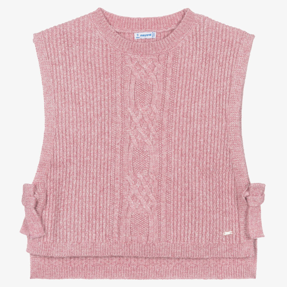 Mayoral - Pull rose sans manches fille | Childrensalon