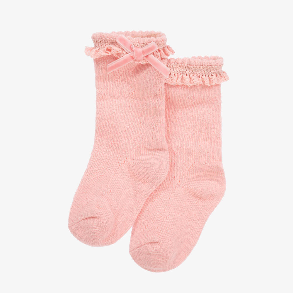 Mayoral Newborn-Girls Pink Lace Frilled Socks | Childrensalon Outlet