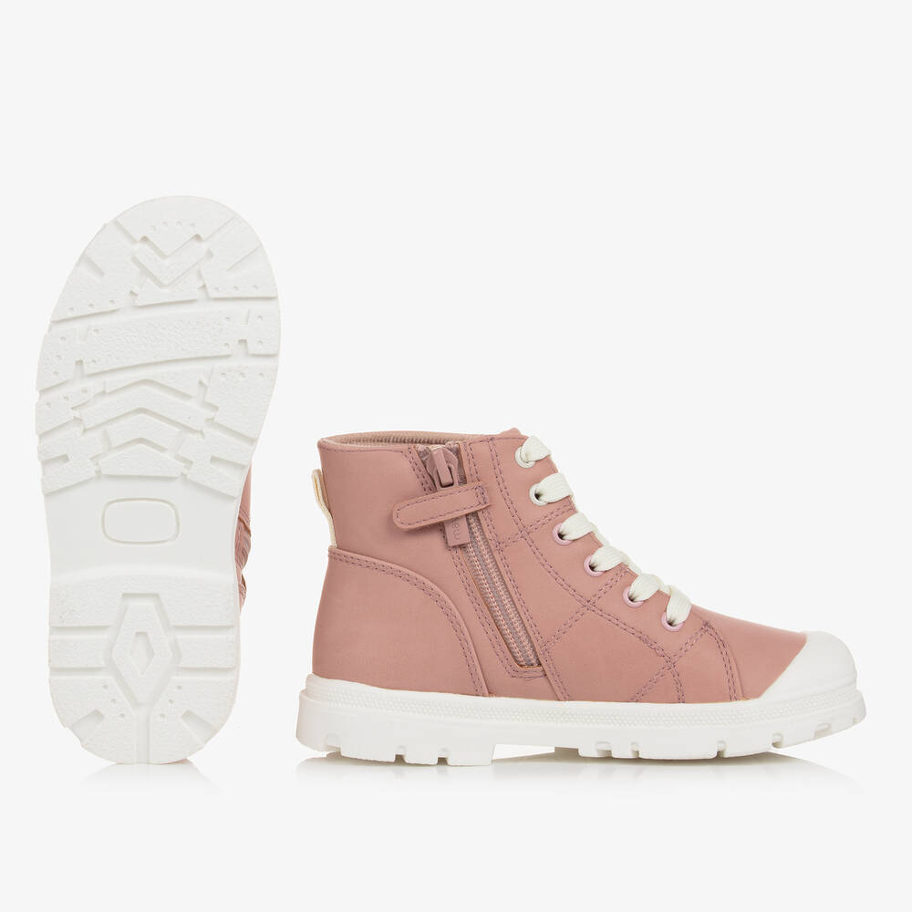 مايورال-بوت بكاحل عالي وأربطة جلد صناعي لون زهري | Childrensalon Outlet