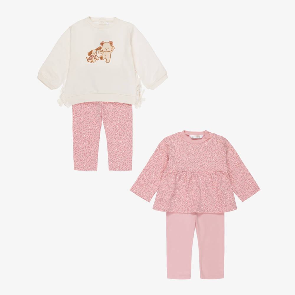 Mayoral Newborn-Girls Pink Leggings Outfit Set | Childrensalon Outlet