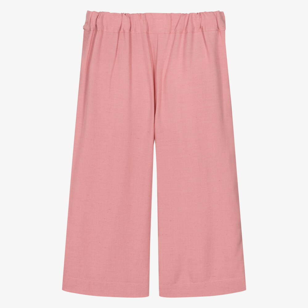 Mayoral-Кюлоты из льняной смеси розовые для девочек | Childrensalon Outlet