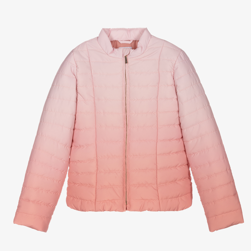 Mayoral - Girls Pink Ombré Puffer Coat | Childrensalon