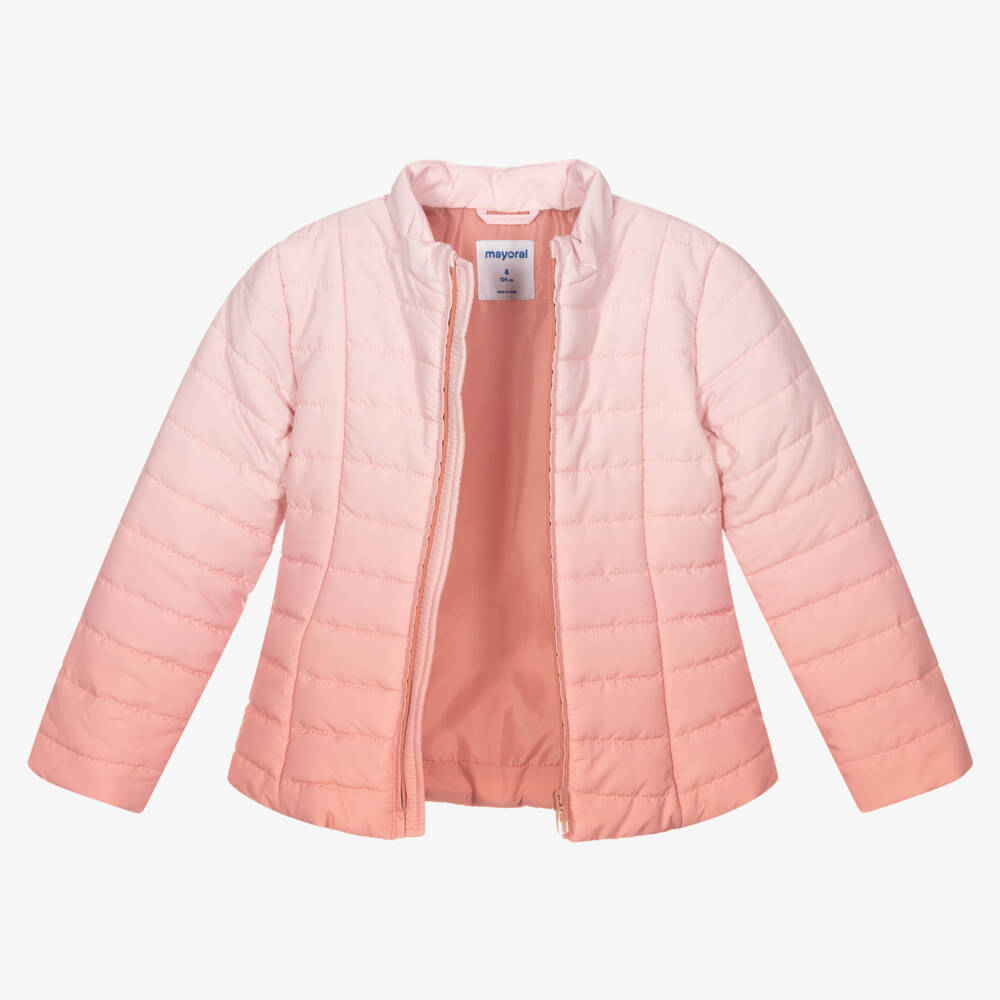 Mayoral Peach Reversible Puffer Jacket