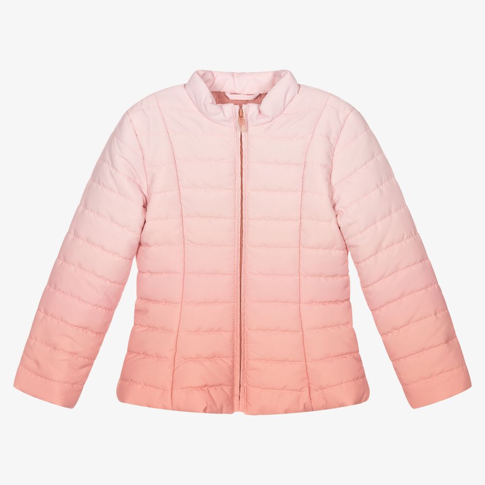 Mayoral - Girls Pink Ombre Puffer Jacket | Childrensalon