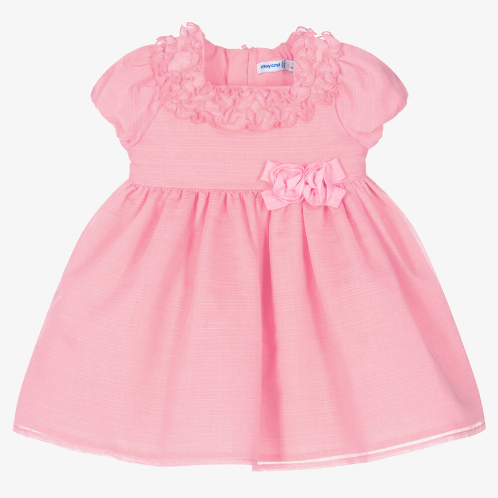 Mayoral - Girls Pink Organza Dress | Childrensalon