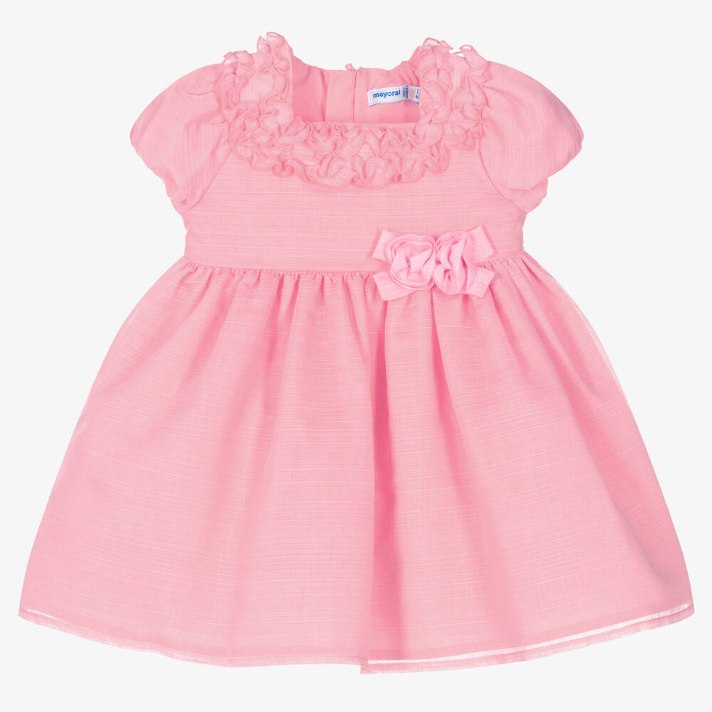 Mayoral - Rosa Organza-Kleid für Mädchen | Childrensalon