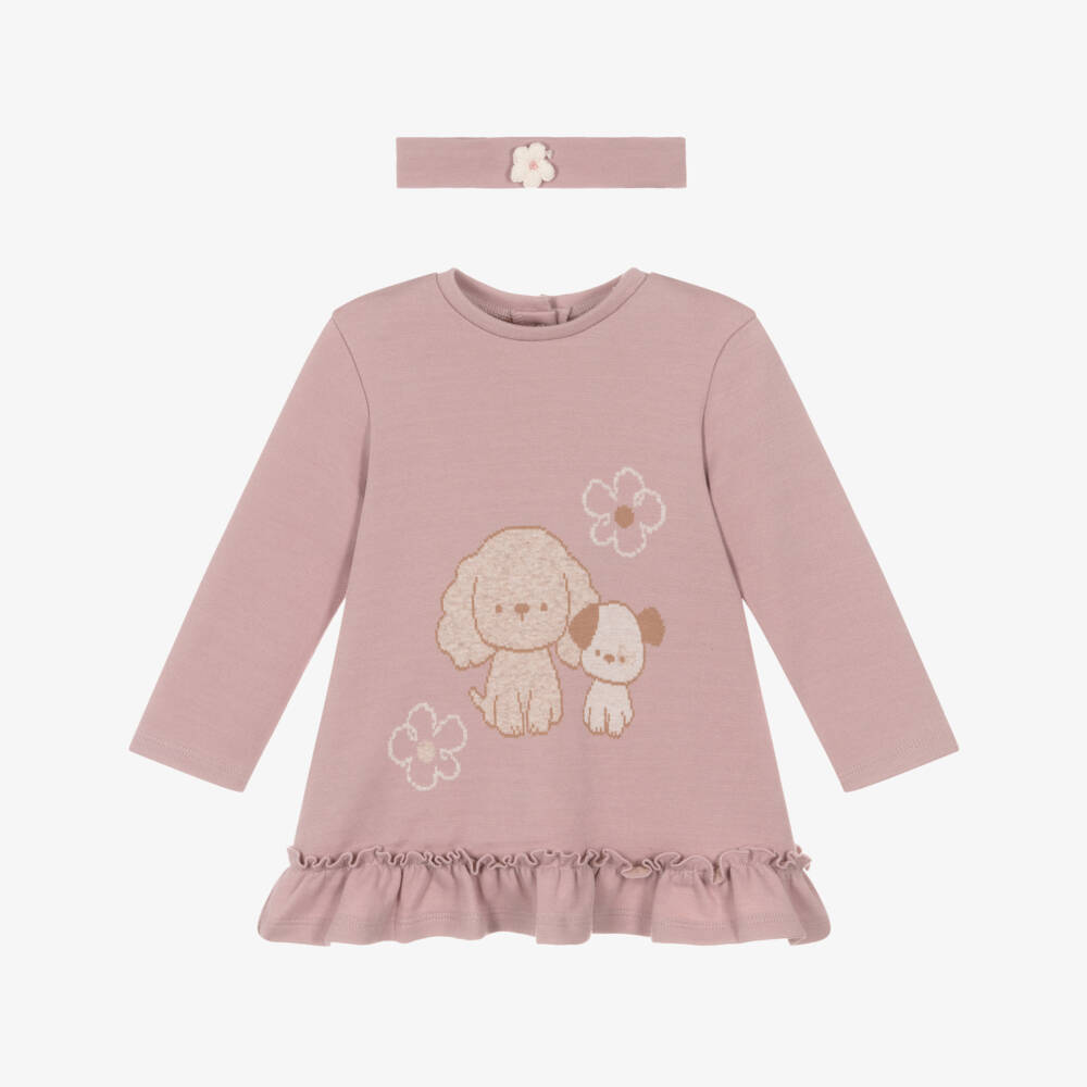 Mayoral Newborn-Girls Pink Outfit & Headband Duo | Childrensalon Outlet