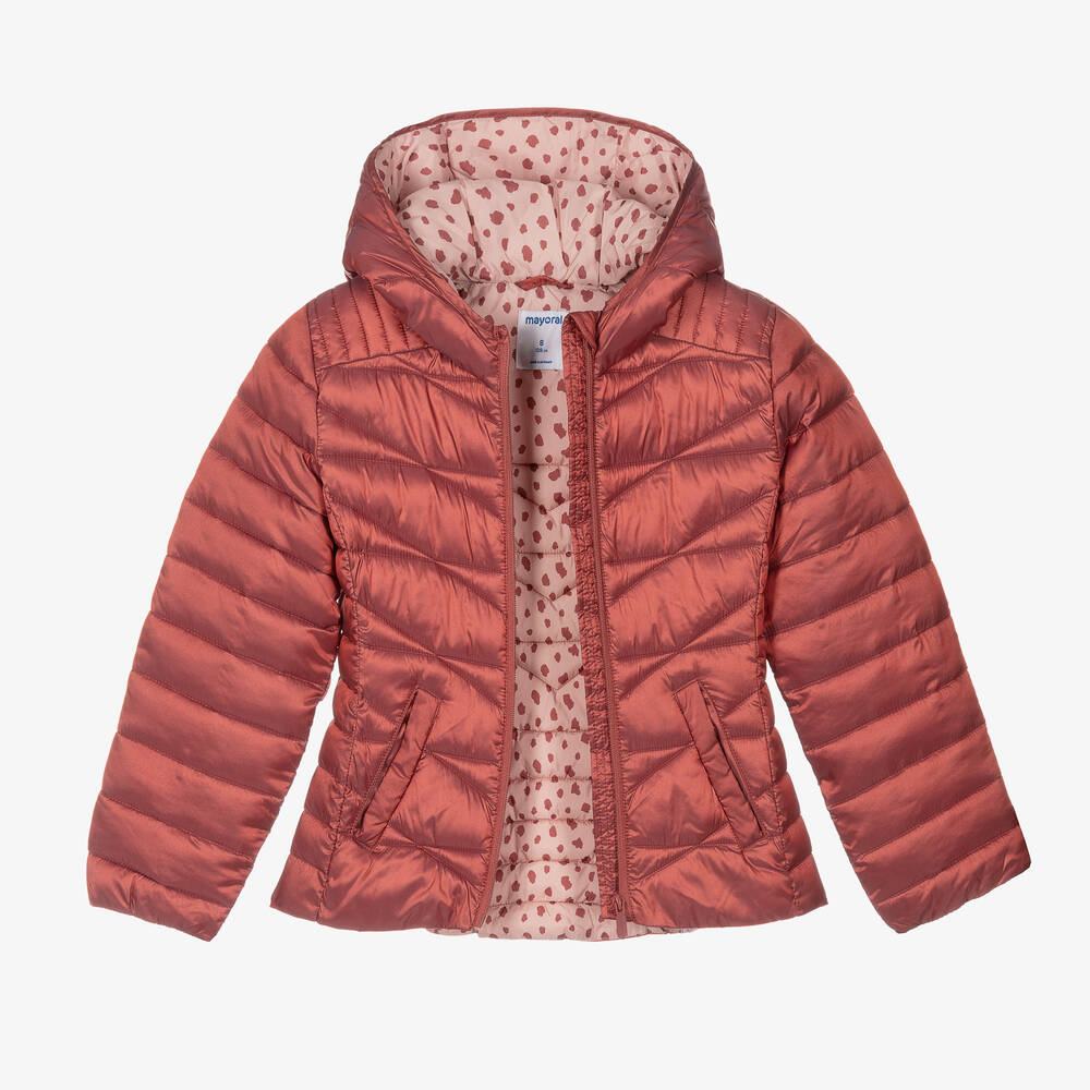 Mayoral-Girls Pink Padded Jacket | Childrensalon Outlet