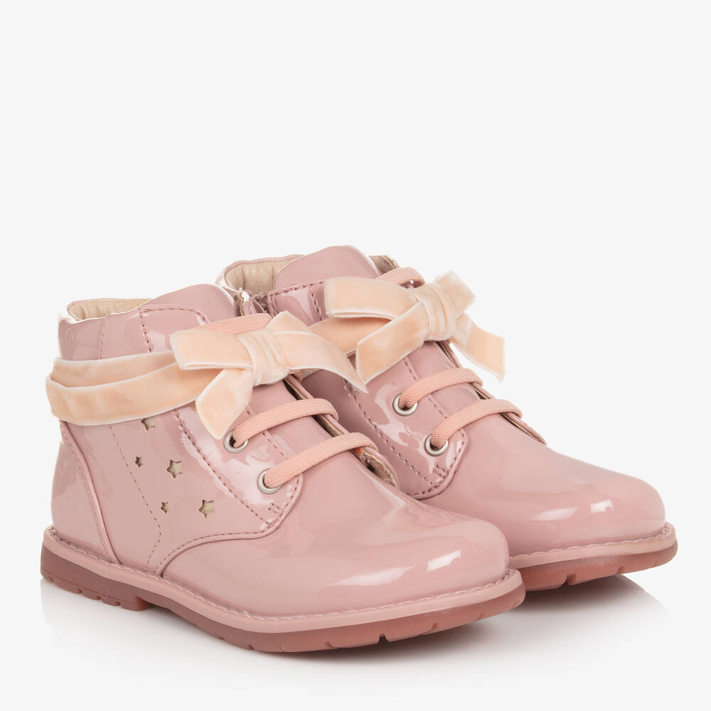 Mayoral - Girls Pink Patent Ankle Boots | Childrensalon